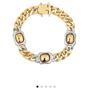 Luv Aj Two-Tone Bezel Bracelet